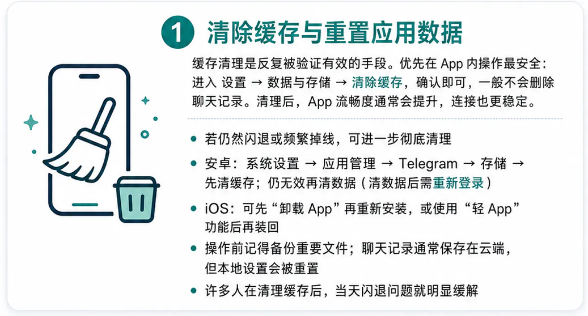 清除缓存与重置应用数据